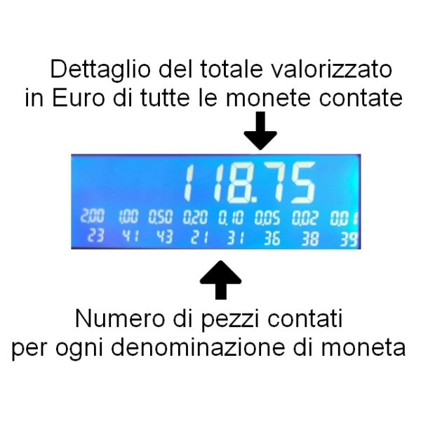 Conta dividi monete selezionatrice ad 8 cassetti EC-5000-8